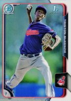 2015 Bowman Draft #96 Triston McKenzie Chrome-Refractor Baseball Card