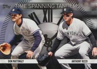 2023 Topps Update Time Spanning Tandems #TS6 Anthony Rizzo/Don Mattingly Black Baseball Card