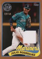 2024 Topps 1989 Topps Baseball Relics #89BRJR Julio Rodriguez Gold Baseball Card