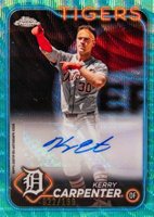 2024 Topps Chrome Update Chrome Baseball Update Series Autographs #ACKCA Kerry Carpenter Aqua Wave Baseball Card