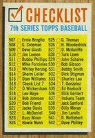 1962 Topps #516y 7th Series Checklist (507-598) Yellow Boxes Baseball Card