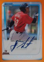 2011 Bowman Chrome Prospects #BCP92 J.D. Martinez Orange Refractor-Autograph Baseball Card