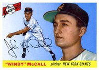 1955 Topps #42 Windy McCall Baseball Card