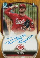 2023 Bowman Draft Chrome Prospect Autograph #CDATF Ty Floyd Gold Wave Baseball Card