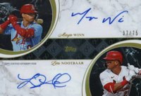 2024 Topps Dynamic Duals #16A Lars Nootbaar/Masyn Winn Dual Autograph-Opal Baseball Card