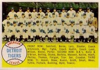 1958 Topps #397n Detroit Tigers Team Numerical Baseball Card