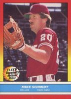 1988 Fleer Hottest Stars #34 Mike Schmidt Baseball Card