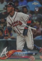 2018 Topps Chrome #72 Ozzie Albies White Jersey-Refractor Baseball Card