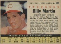 1961 Post Cereal #190 Billy Martin Perforated Baseball Card