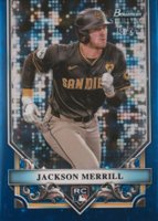 2024 Bowman Sterling Rookies #BSR1 Jackson Merrill Blue Refractor Baseball Card
