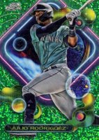 2023 Topps Cosmic Chrome #44 Julio Rodriguez Green Space Dust Baseball Card