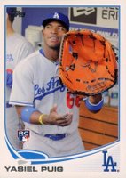 2013 Topps Update #US250 Yasiel Puig Big Glove Baseball Card