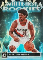 2023 Panini Donruss Optic White Hot Rookies #15 Scoot Henderson Holo Basketball Card