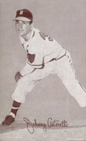 1947 Exhibits 1947-66 # Johnny Antonelli Braves Team Baseball Card