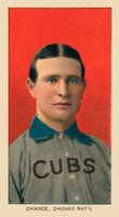 1909 White Borders Ghosts, Miscuts, Proofs, Blank Backs & Oddities #78 Frank Chance Portrait-Red Background Baseball Card