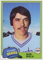 1981 Topps #853 Bob Walk Traded Baseball Card