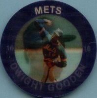 1985 7-11 Slurpee Coin Eastern Region #IX Dwight Gooden Baseball Card