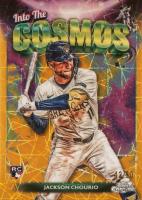 2024 Topps Chrome Cosmic Into the Cosmos #13 Jackson Chourio Gold Interstellar Refractor Baseball Card
