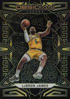 2022 Panini Obsidian #36 LeBron James Electric Etch Yellow Basketball Card