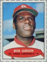 1971 Bazooka No Number # Bob Gibson Baseball Card
