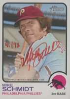 2022 Topps Heritage Real One Autographs #ROAMST Mike Schmidt Red Ink Baseball Card