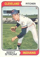 1974 Topps #359 Brent Strom Baseball Card