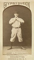 1887 Gypsy Queens # Emmett Seery Ball in hands at neck Baseball Card