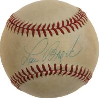 1999 Hall of Fame Autographs # Lou Brock Ball Baseball Card