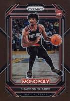 2022 Panini Prizm Monopoly #74 Shaedon Sharpe Brown Prizm Basketball Card