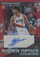 2022 Panini Donruss Optic Rookie Optics Autographs #ROASSP Shaedon Sharpe Choice Basketball Card