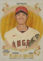 2021 Topps Allen & Ginter Chrome #25 Shohei Ohtani Gold Refractor Baseball Card