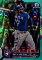 2022 Bowman Chrome #55 Vladimir Guerrero Jr. Aqua Raywave Refractor Baseball Card
