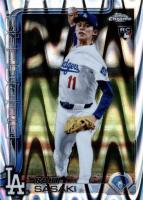 2025 Topps Chrome #217 Roki Sasaki Raywave Baseball Card