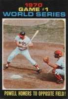 1971 O-Pee-Chee #327 World Series Game 1 Powell Homers To Oppisite Field! Baseball Card