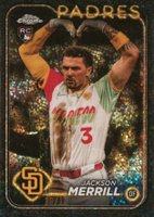 2024 Topps Chrome #207 Jackson Merrill Variation-Black Speckle Refractor Baseball Card