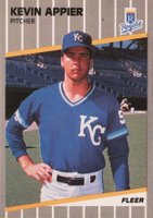 1989 Fleer Update #U-35 Kevin Appier Baseball Card
