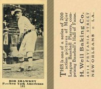 1916 Weil Baking Co. #161 Bob Shawkey Baseball Card