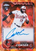 2024 Topps Chrome Sapphire Chrome Sapphire Autographs #CSACC Colton Cowser Orange Baseball Card