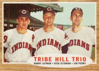 1962 Topps #37 Tribe Hill Trio Baseball Card