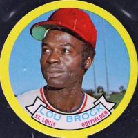 1973 Topps Candy Lids # Lou Brock Baseball Card