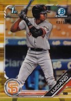 2019 Bowman Prospects Chrome #82 Marco Luciano Gold Refractor Baseball Card