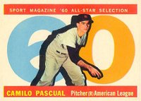 1960 Topps #569 Camilo Pascual All-Star Baseball Card