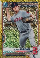 2021 Bowman Chrome Prospects #BCP195 Blaze Jordan Gold Shimmer Refractor Baseball Card