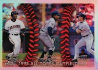 1999 Topps Chrome #455 Barry Bonds/Manny Ramirez/Larry Walker Refractor Baseball Card