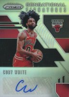 2019 Panini Prizm Sensational Signatures #CBW Coby White Silver Prizm Basketball Card