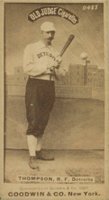 1887 Old Judge #456-1a Sam Thompson Strike-ball chest high-Detroits Baseball Card