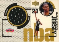 1998 Upper Deck Game Jerseys #GJ15 Tim Duncan Basketball Card