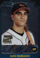 2003 Bowman Chrome Draft Picks #171 Nick Markakis Autograph Baseball Card