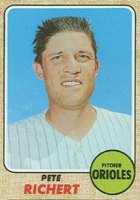 1968 Topps #354 Pete Richert Baseball Card