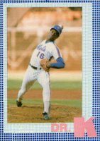 1985 Renata Galasso Dwight Gooden # Dwight Gooden Ball Behind Head-Puzzle Back Baseball Card
